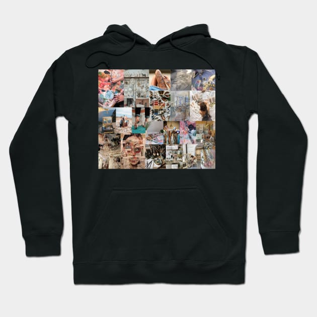 artist aesthetic collage Hoodie by morgananjos